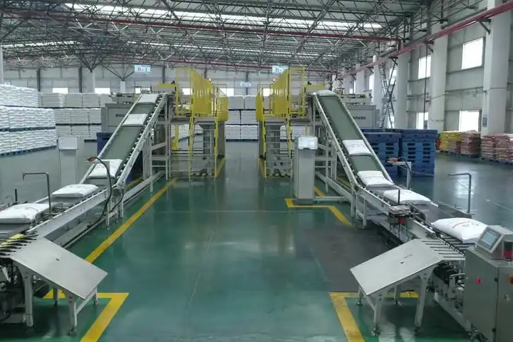 Chemical powder packaging line